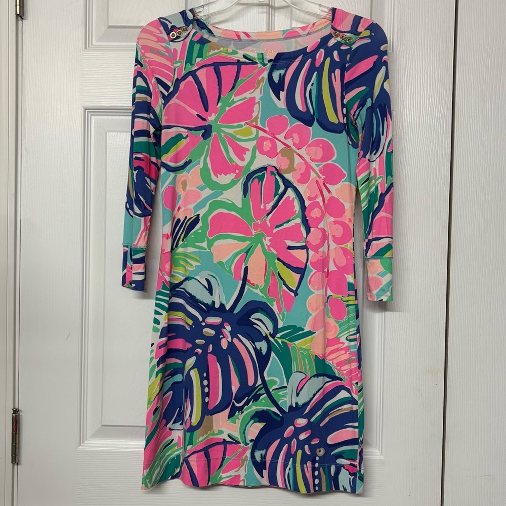 Lilly Pulitzer Sophie Dress Exotic Garden Print Sz XXS